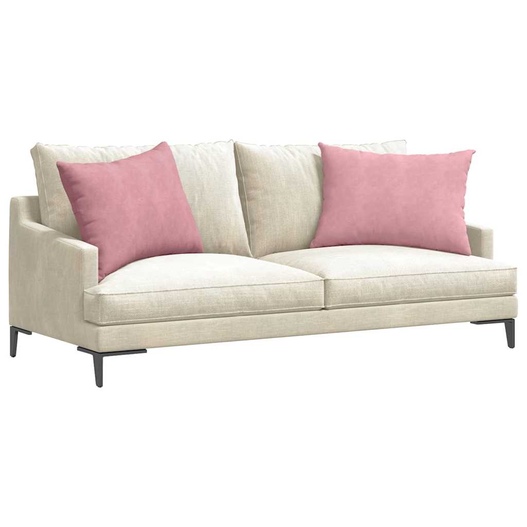 Sofapuder 2 pcs Lyserød 70 x 50 cm Velourstof