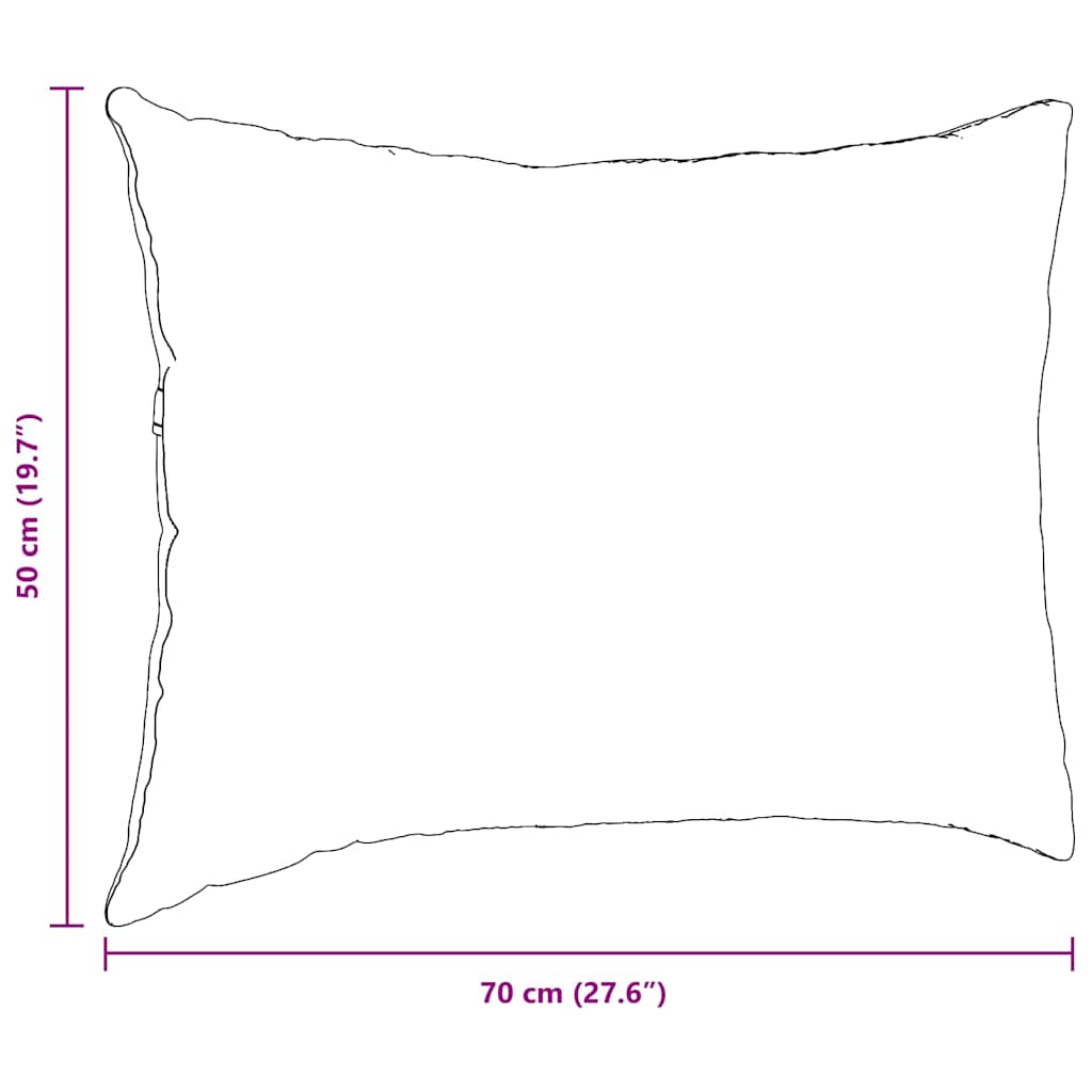 Sofapuder 2 pcs Gul 70 x 50 cm Velourstof