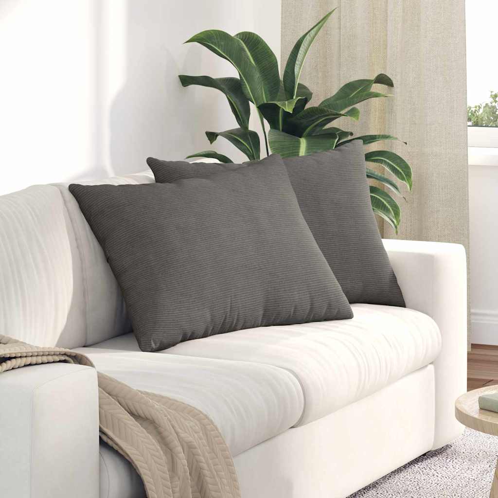 Sofapuder 2 pcs Lysegrå 70 x 50 cm Velourstof
