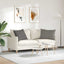 Sofapuder 2 pcs Lysegrå 70 x 50 cm Velourstof