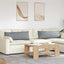 Sofapuder 2 pcs Lysegrå 120 x 40 cm Stof
