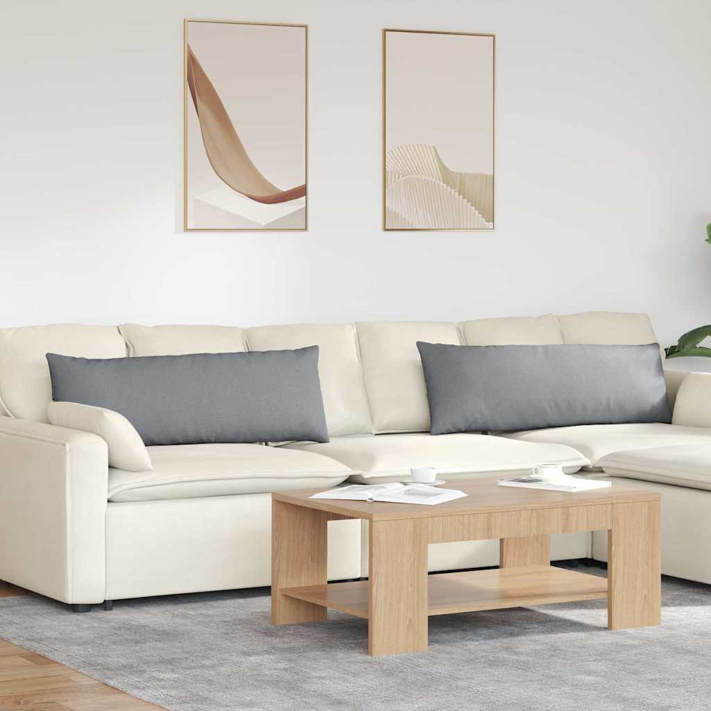 Sofapuder 2 pcs Lysegrå 120 x 40 cm Stof