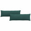 Sofapuder 2 pcs Mørkegrøn 120 x 40 cm Stof