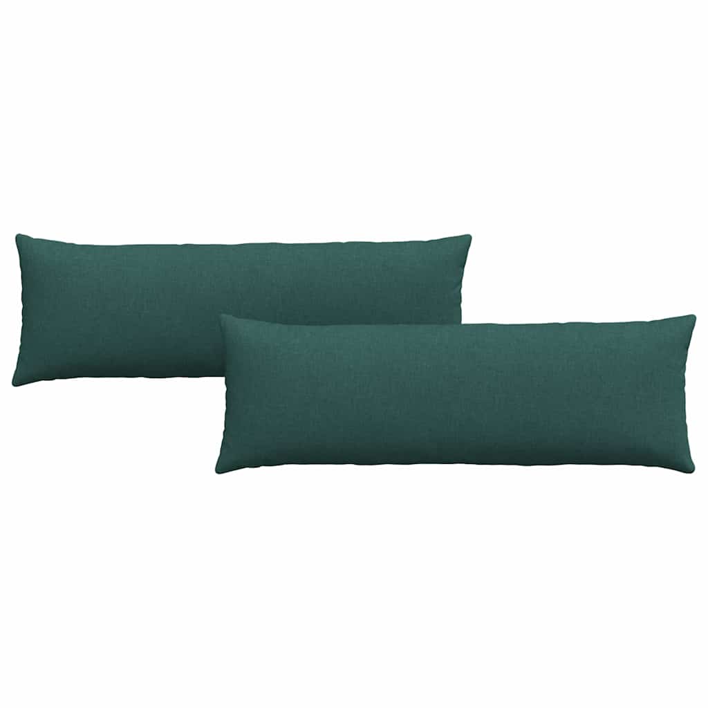 Sofapuder 2 pcs Mørkegrøn 120 x 40 cm Stof