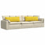 Sofapuder 2 pcs Lys Gul 120 x 40 cm Stof