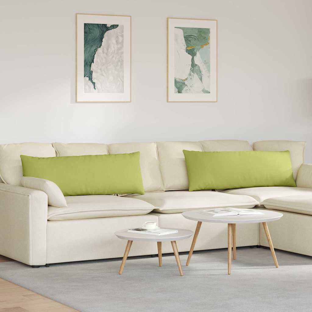 Sofapuder 2 pcs Lys grøn 120 x 40 cm Stof