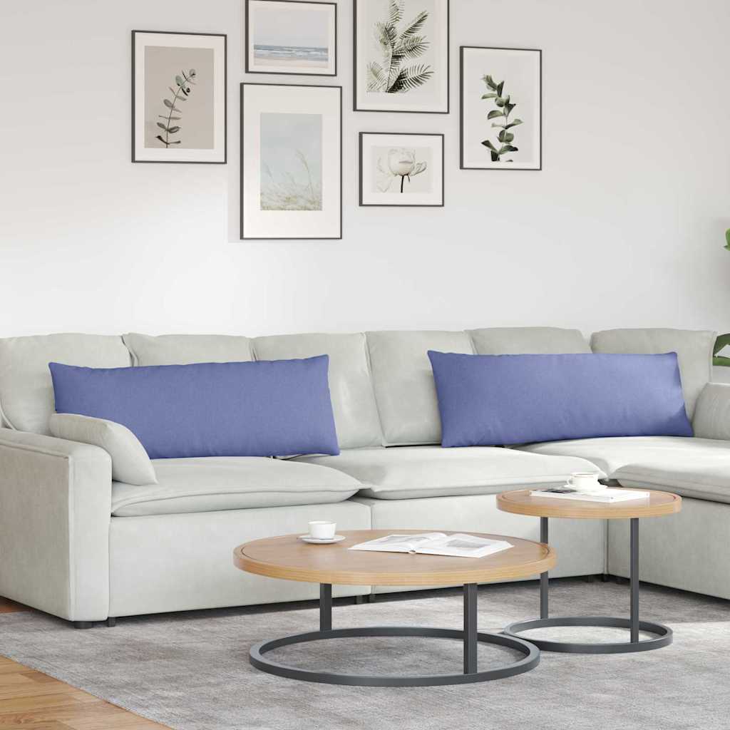 Sofapuder 2 pcs Jeans blå 120 x 40 cm Stof