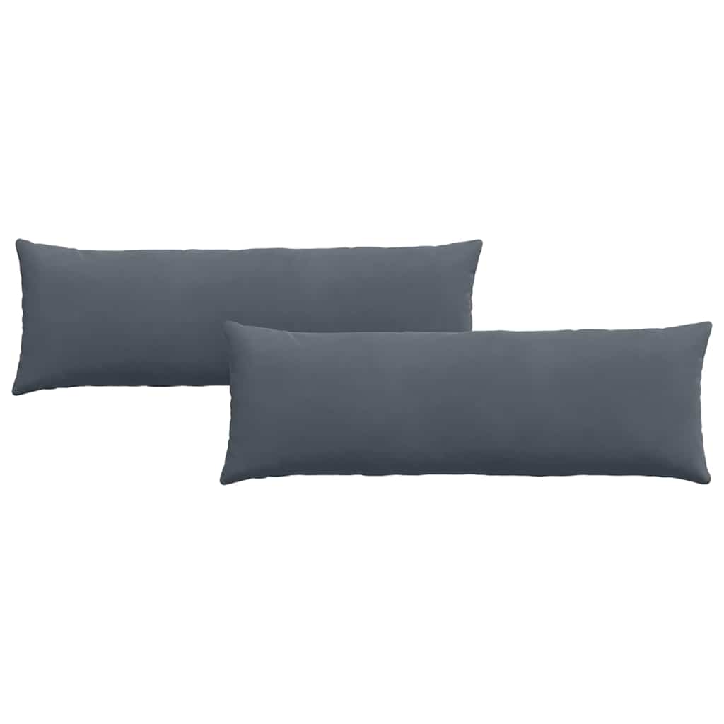 Sofapuder 2 pcs Mørkegrå 120 x 40 cm Velourstof
