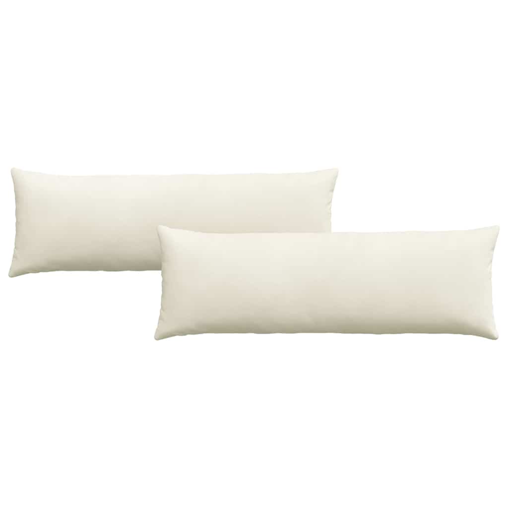 Sofapuder 2 pcs Creme 120 x 40 cm Velourstof