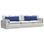 Sofapuder 2 pcs Politi blå 120 x 40 cm Velourstof