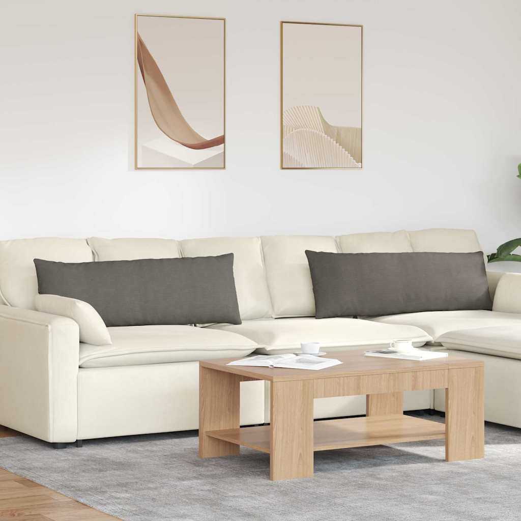 Sofapuder 2 pcs Lysegrå 120 x 40 cm Velourstof