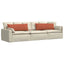 Sofapuder 2 pcs Rød orange 120 x 40 cm Velourstof