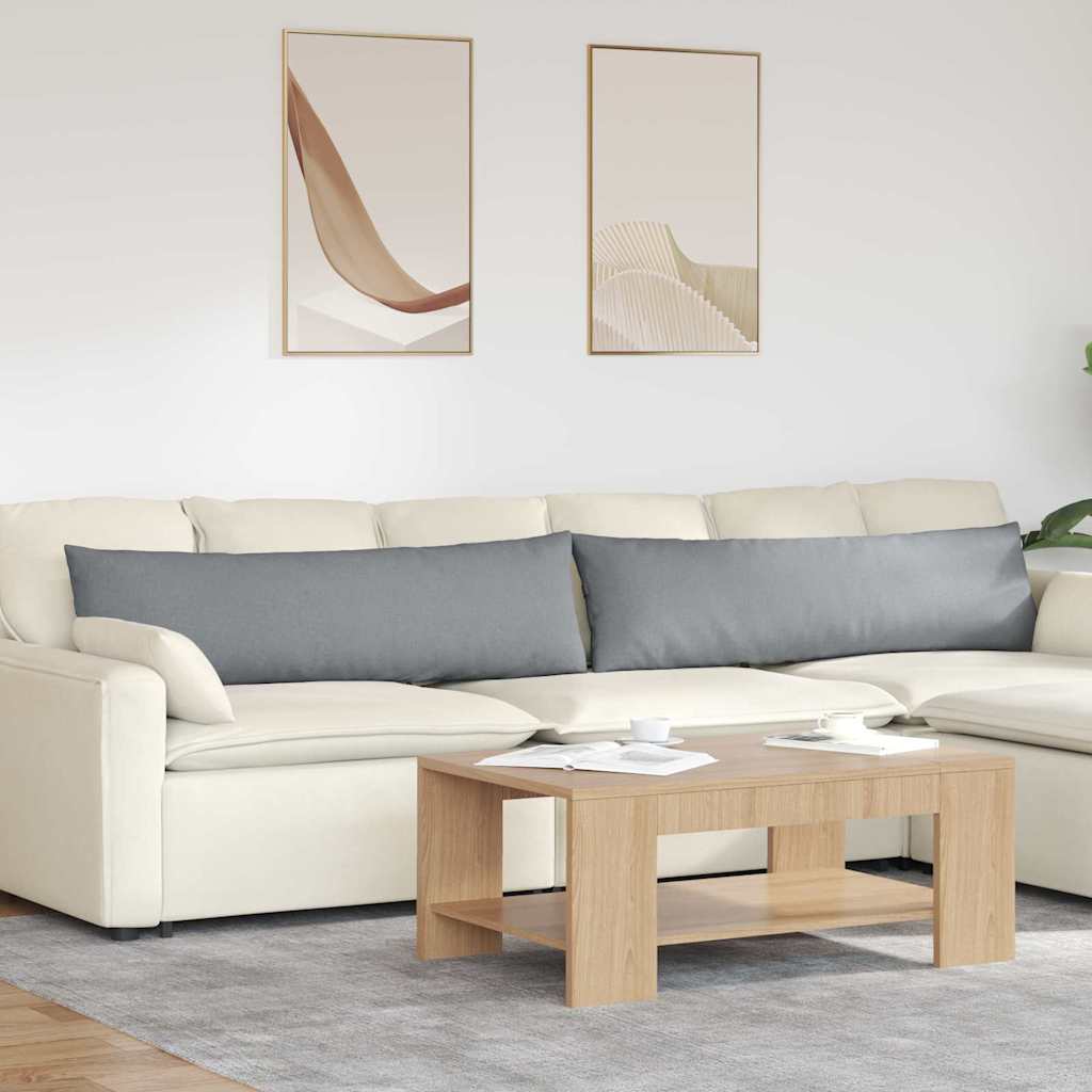 Sofapuder 2 pcs Lysegrå 145 x 40 cm Stof