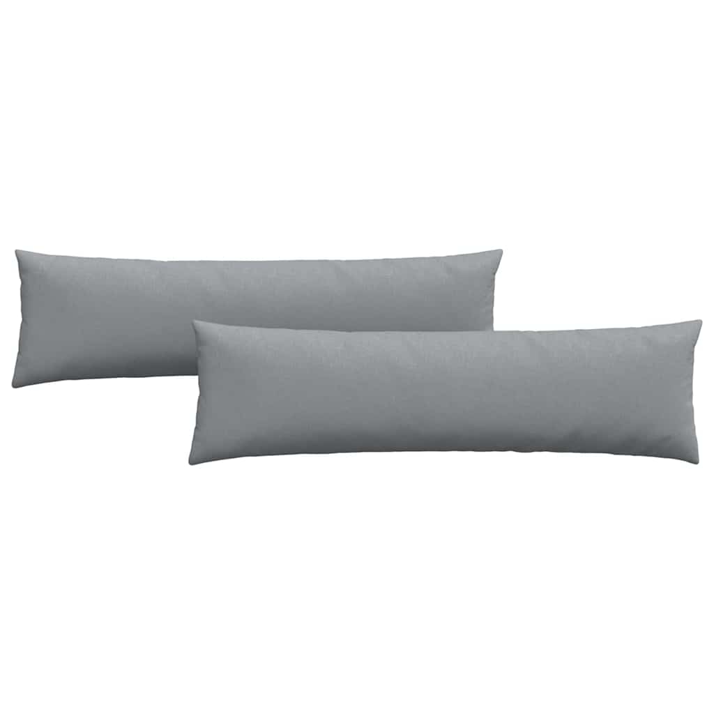 Sofapuder 2 pcs Lysegrå 145 x 40 cm Stof