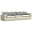 Sofapuder 2 pcs Lysegrå 145 x 40 cm Stof