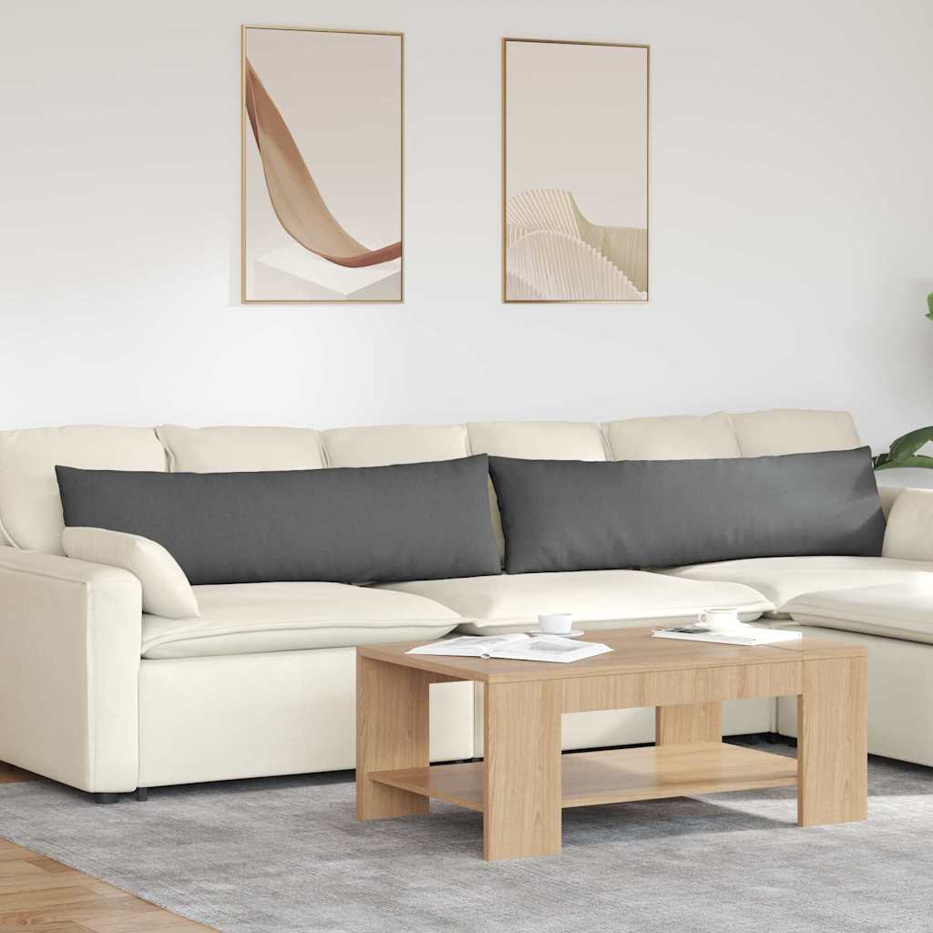 Sofapuder 2 pcs Mørkegrå 145 x 40 cm Stof