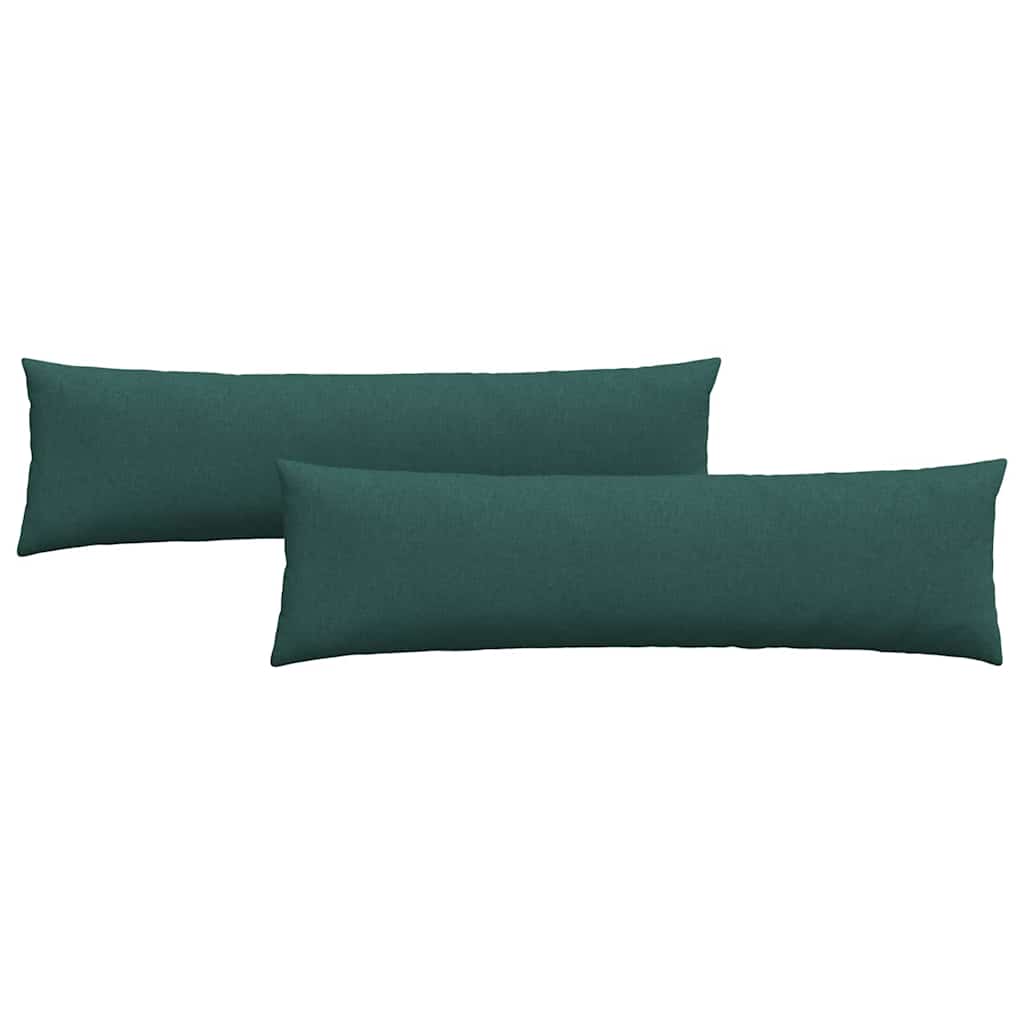 Sofapuder 2 pcs Mørkegrøn 145 x 40 cm Stof