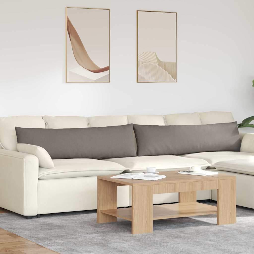 Sofapuder 2 pcs Gråbrun 145 x 40 cm Stof