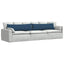 Sofapuder 2 pcs Blå 145 x 40 cm Stof