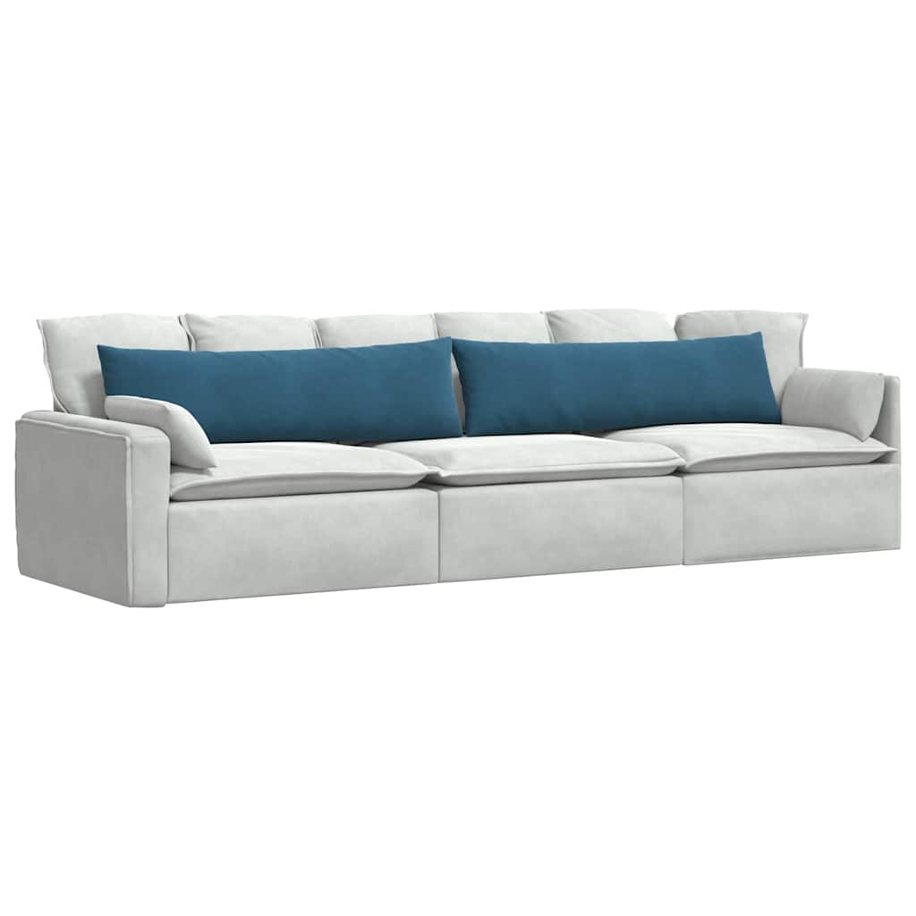 Sofapuder 2 pcs Blå 145 x 40 cm Velourstof
