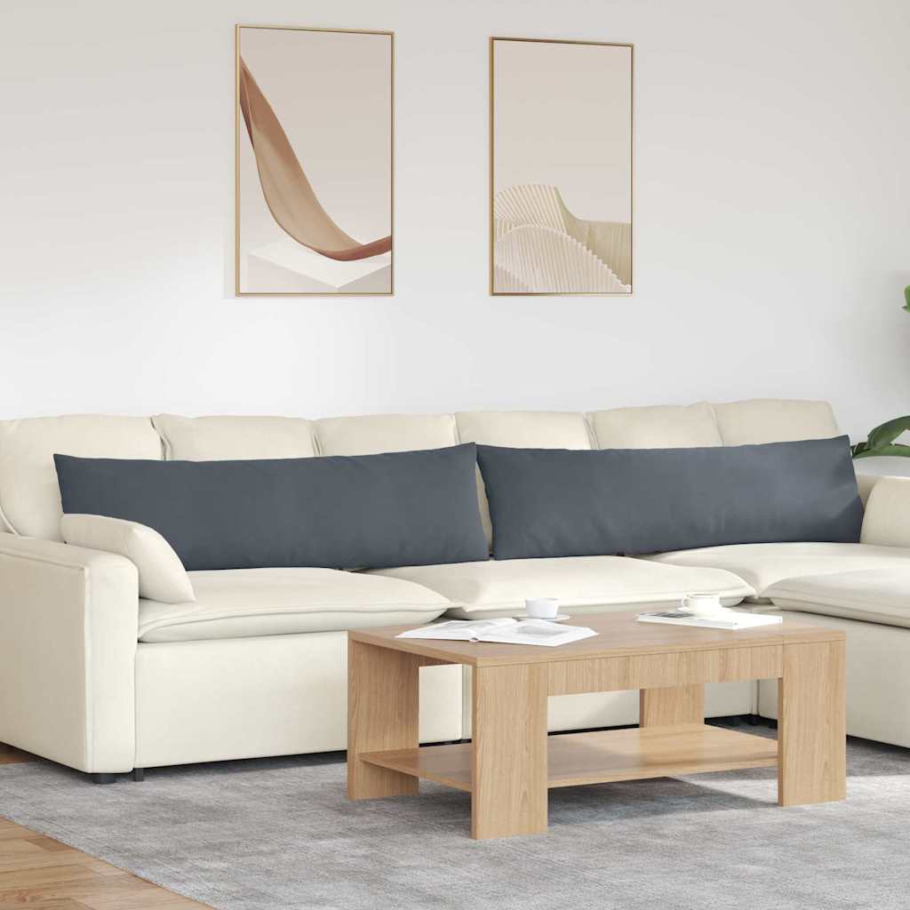 Sofapuder 2 pcs Mørkegrå 145 x 40 cm Velourstof