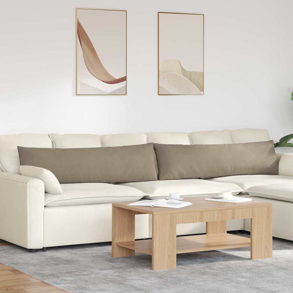 Sofapuder 2 pcs Gråbrun 145 x 40 cm Stof