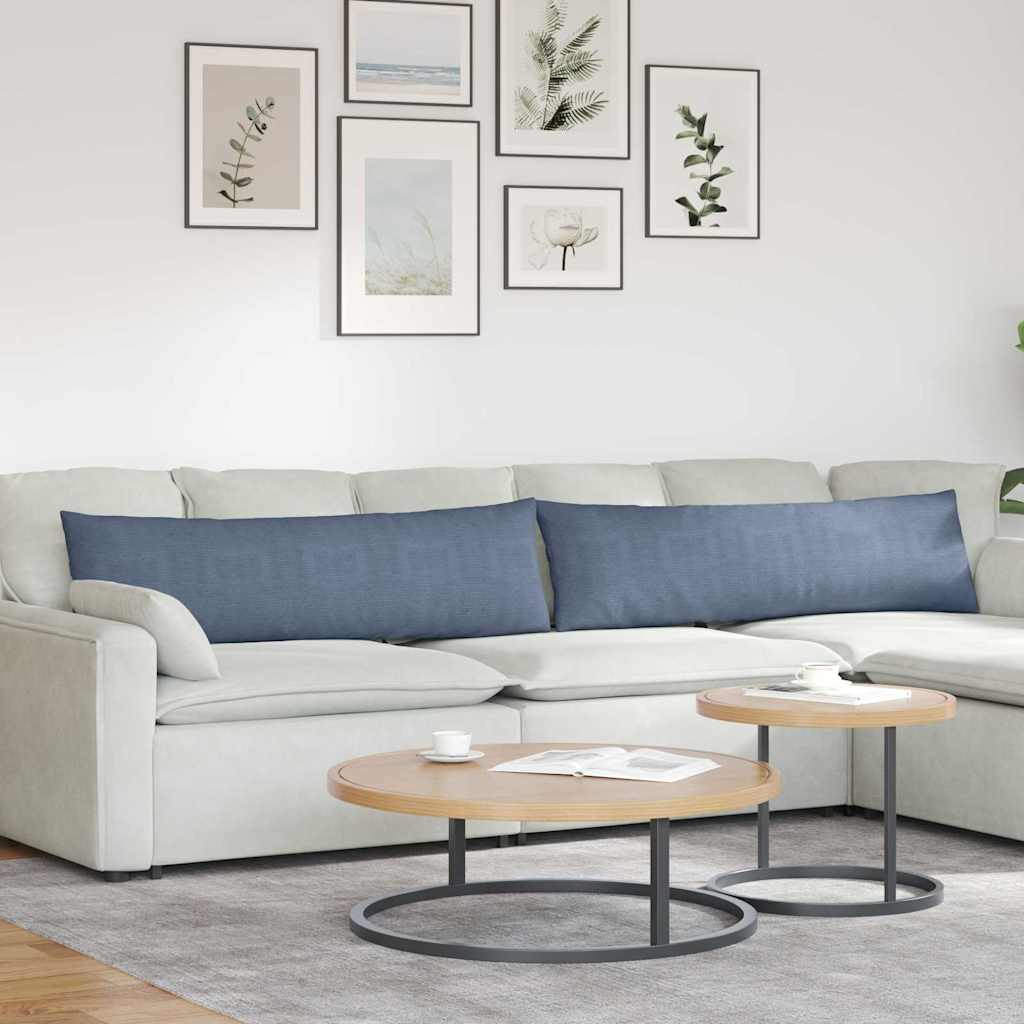 Sofapuder 2 pcs Blå 145 x 40 cm Velourstof