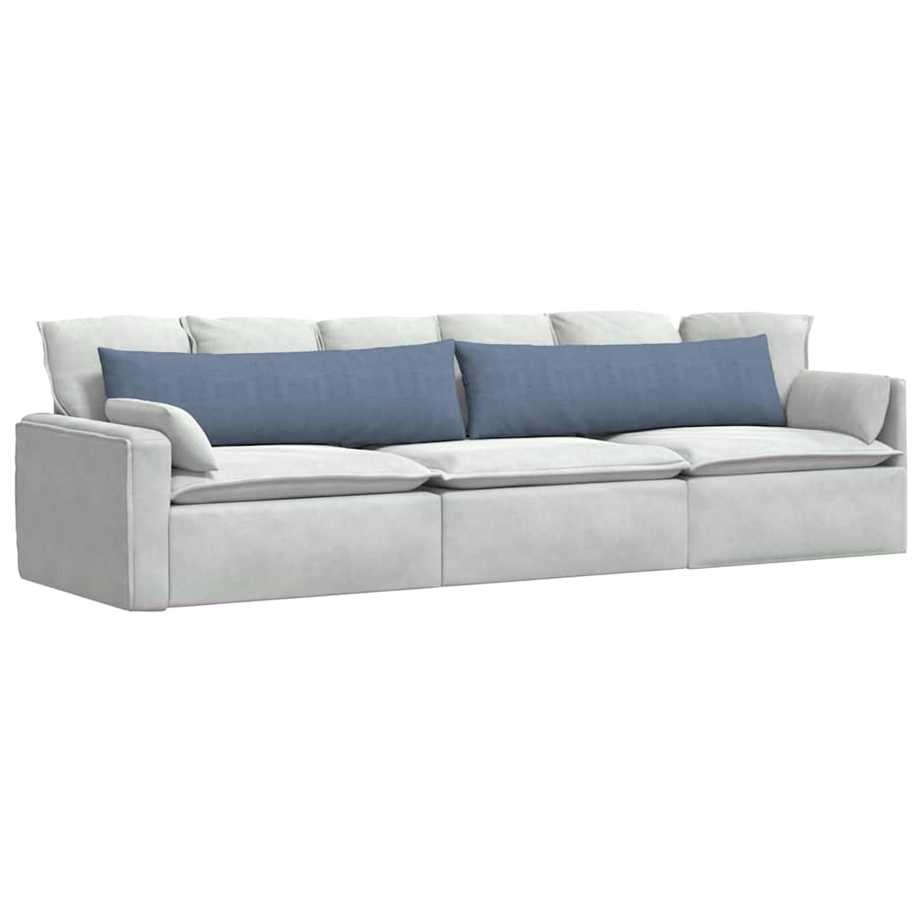 Sofapuder 2 pcs Blå 145 x 40 cm Velourstof