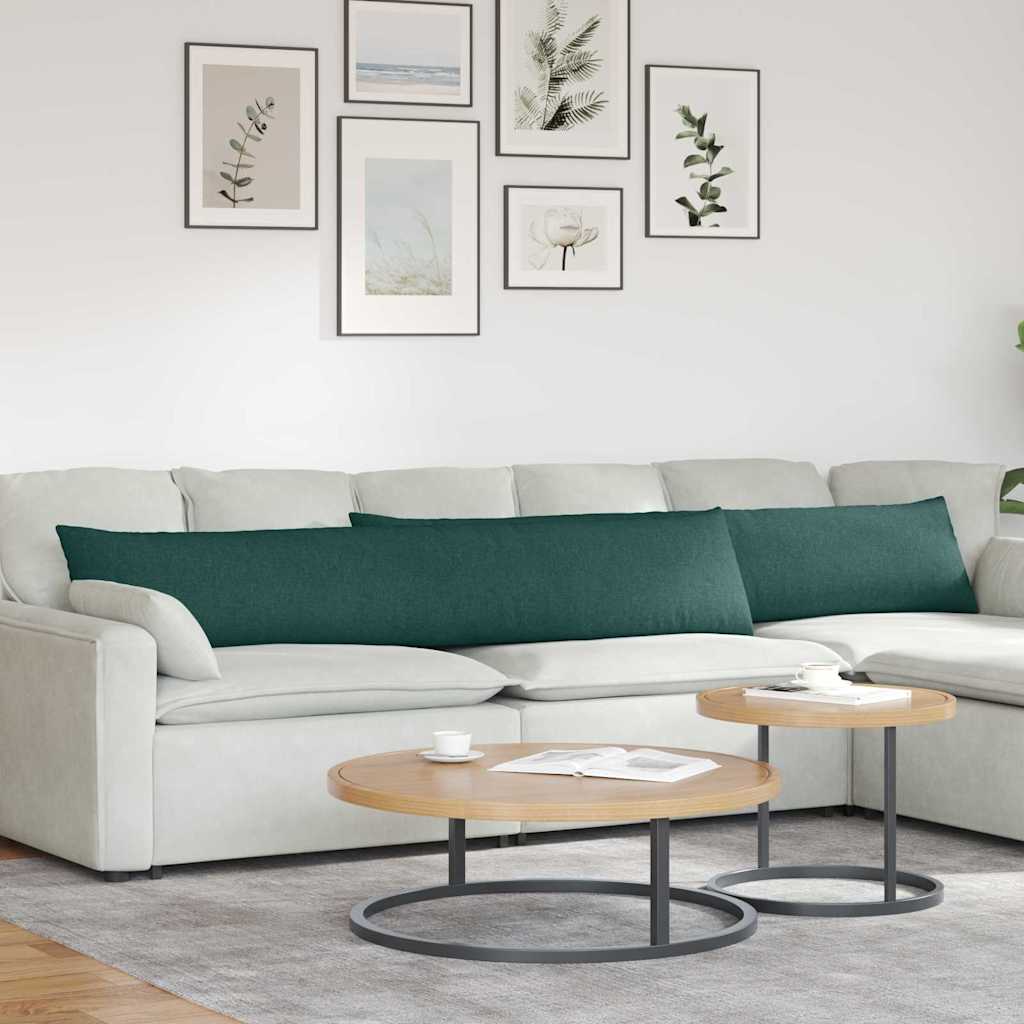Sofapuder 2 pcs Mørkegrøn 200 x 40 cm Stof