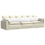 Sofapuder 2 pcs Hvid 200 x 40 cm Stof