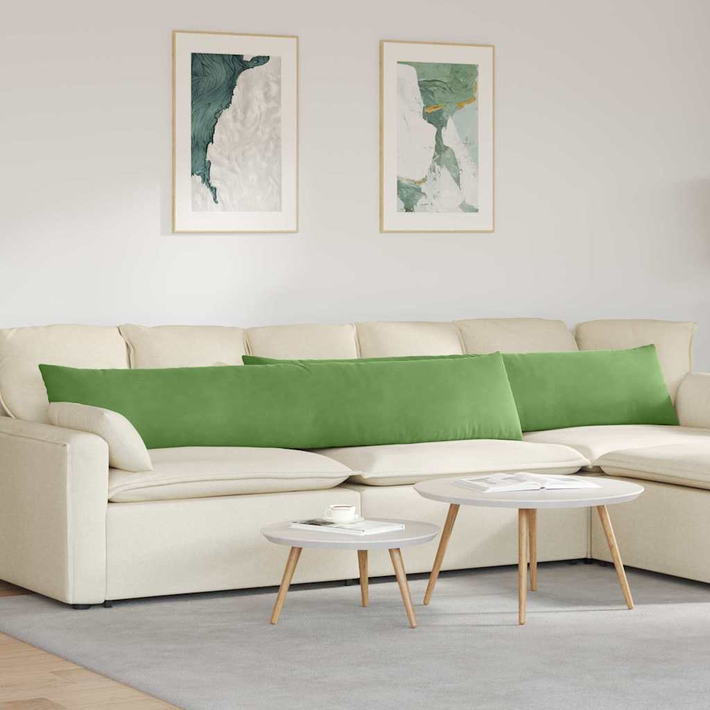 Sofapuder 2 pcs Lysegrøn 200 x 40 cm Velourstof