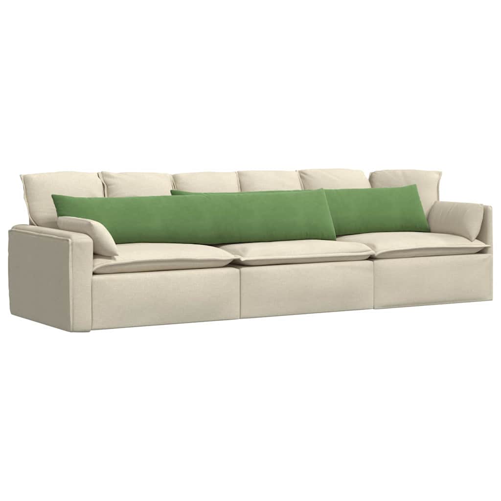 Sofapuder 2 pcs Lysegrøn 200 x 40 cm Velourstof