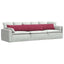 Sofapuder 2 pcs Vinrød 200 x 40 cm Velourstof