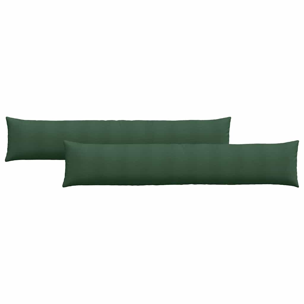 Sofapuder 2 pcs Mørkegrøn 200 x 40 cm Velourstof