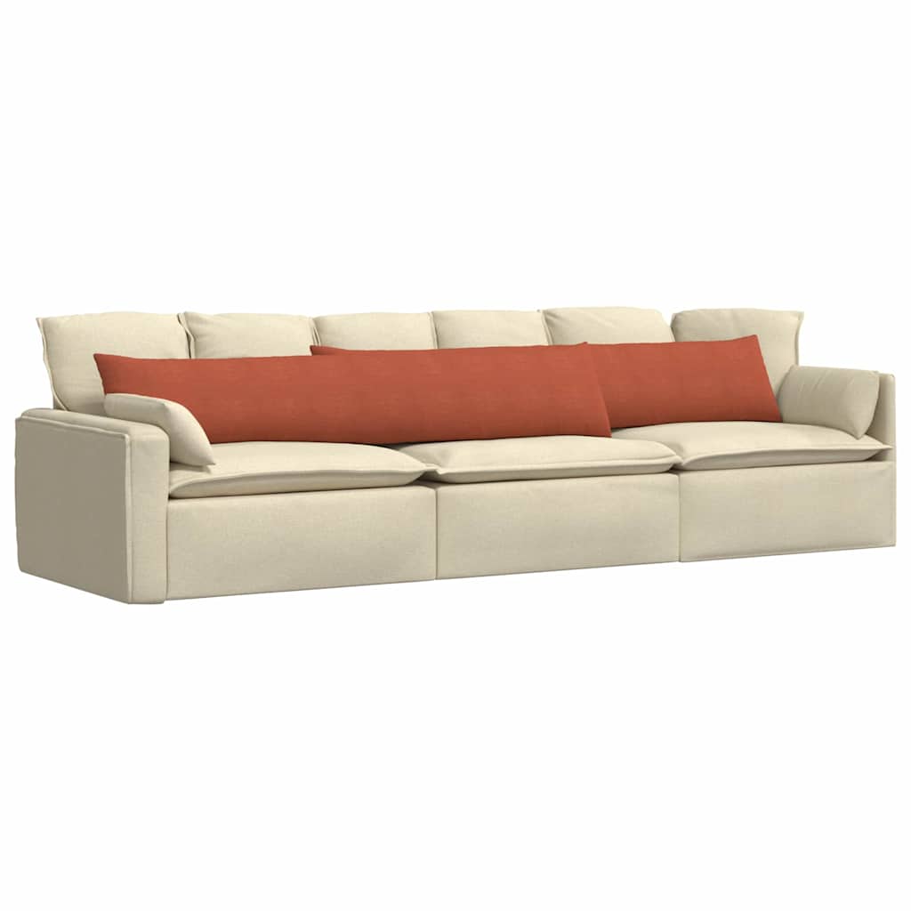 Sofapuder 2 pcs Rød orange 200 x 40 cm Velourstof