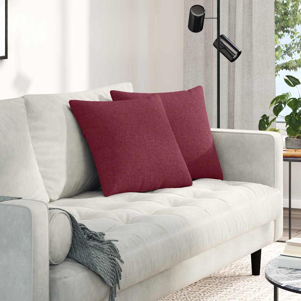 Sofapuder 2 pcs Vinrød 45 x 45 cm Stof