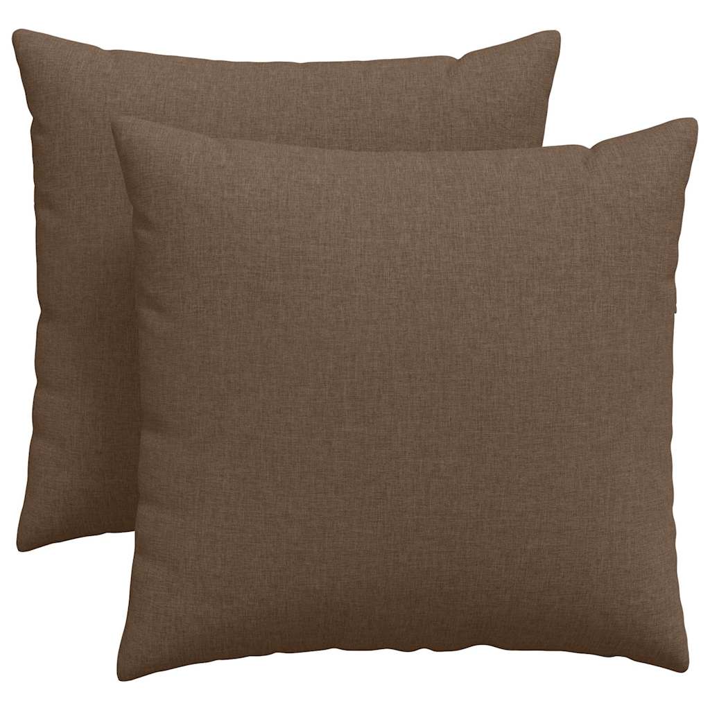 Sofapuder 2 pcs Brun 45 x 45 cm Stof