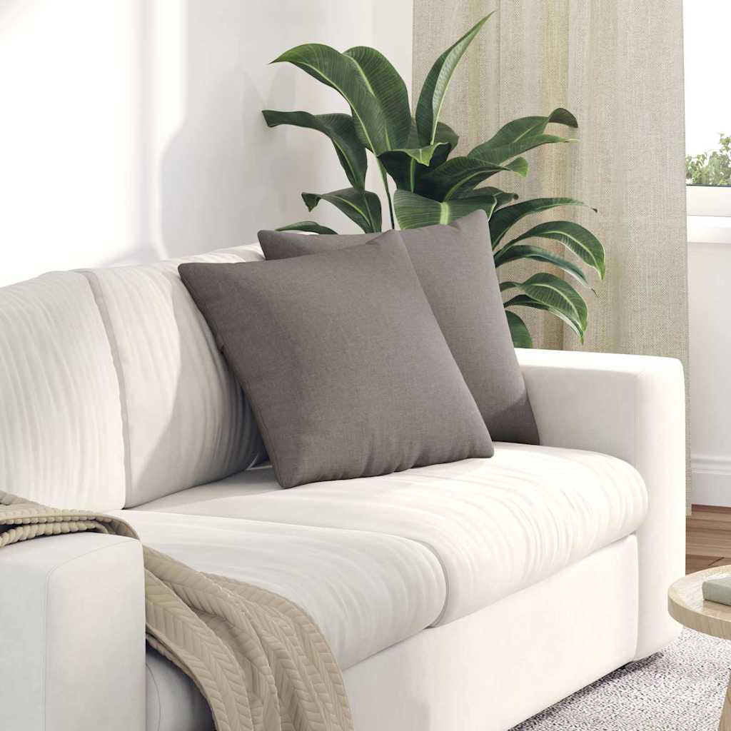 Sofapuder 2 pcs Gråbrun 45 x 45 cm Stof