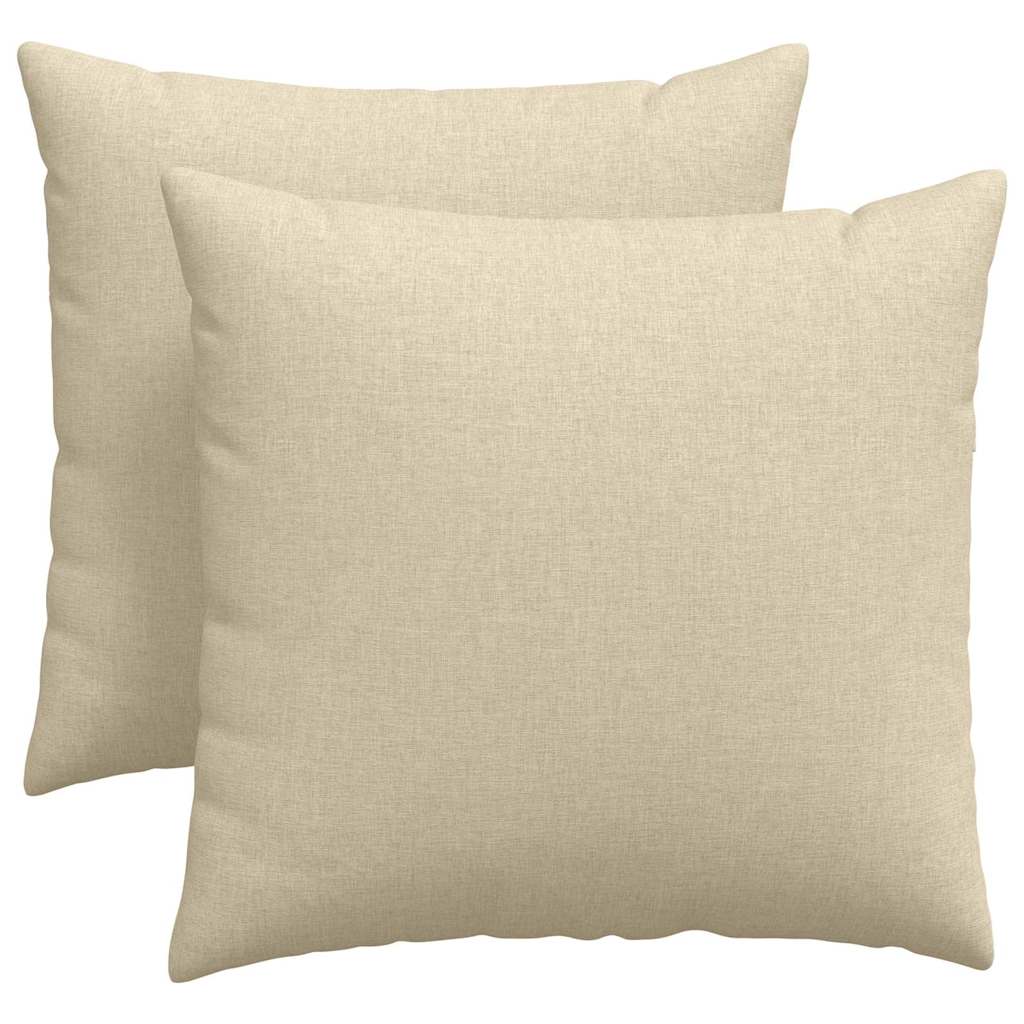 Sofapuder 2 pcs Creme 45 x 45 cm Stof