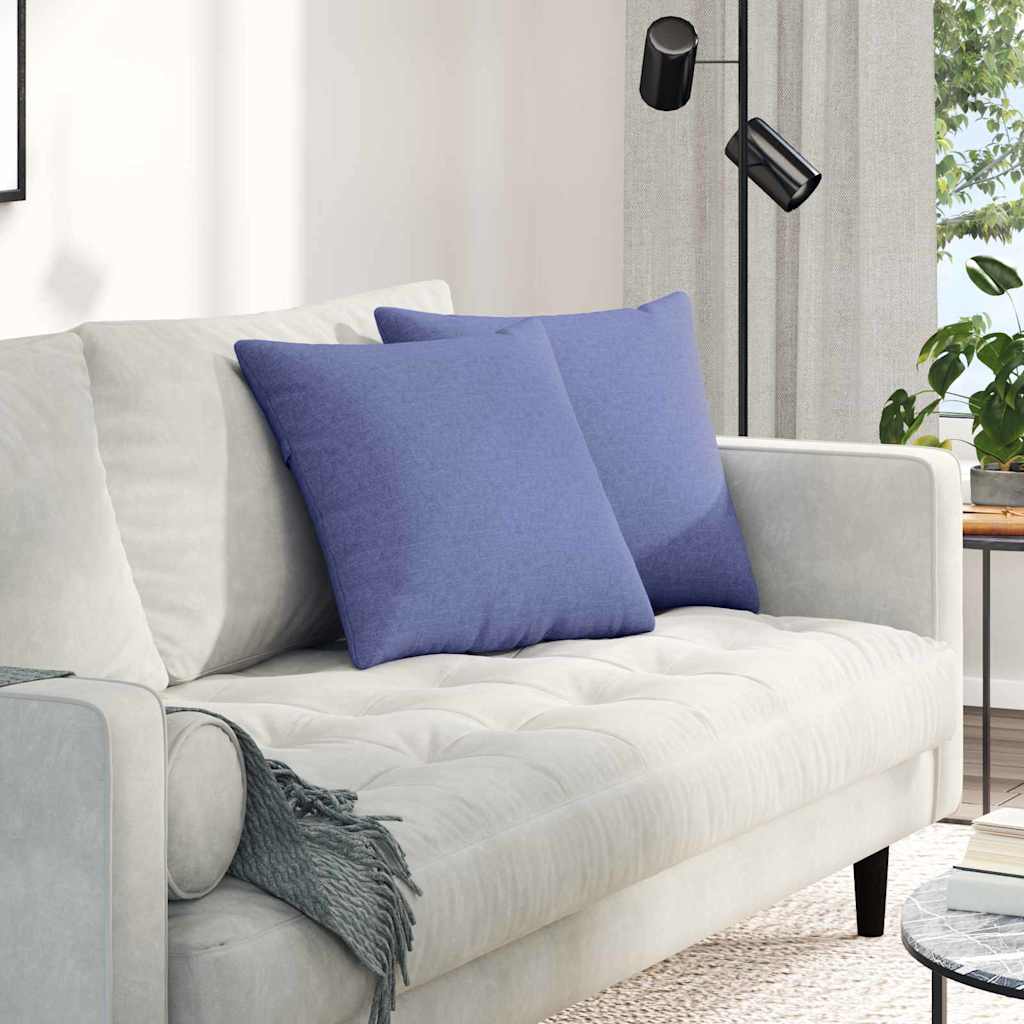 Sofapuder 2 pcs Jeans blå 45 x 45 cm Stof