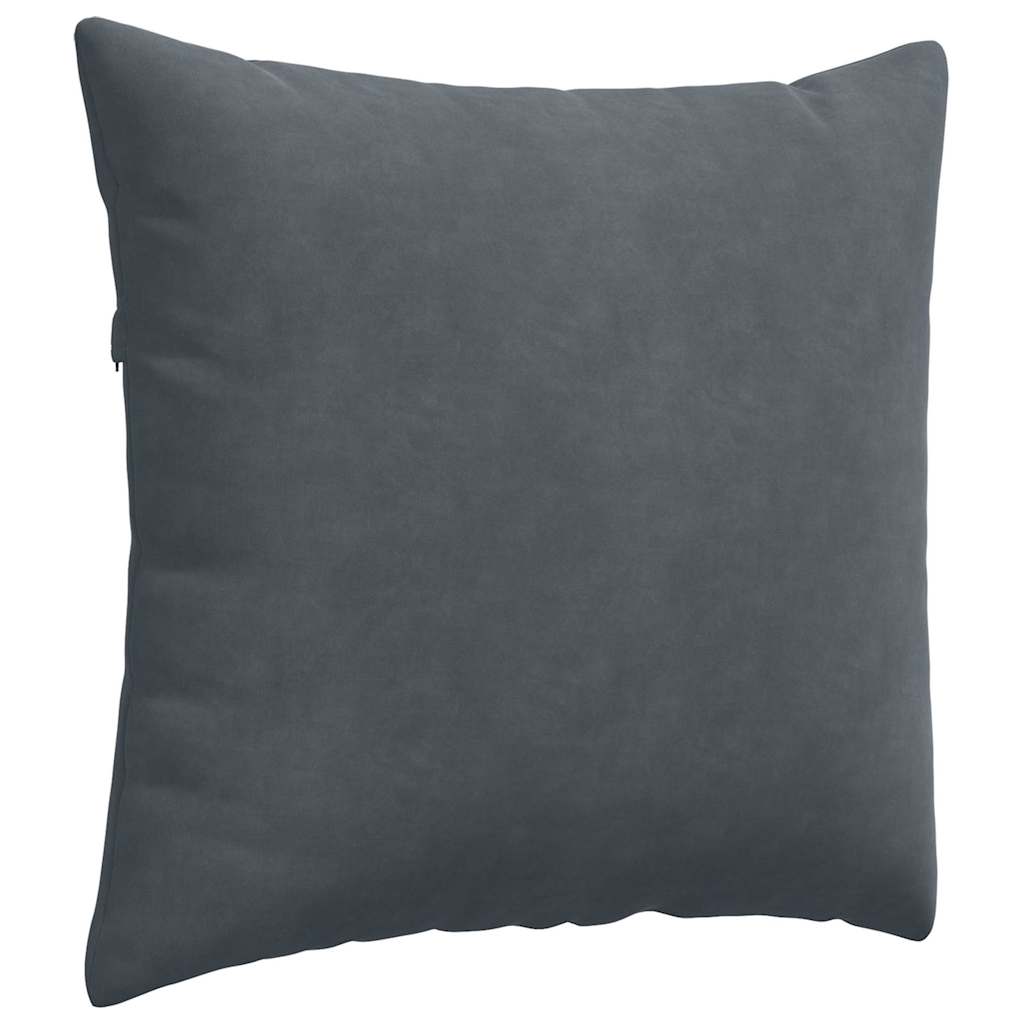 Sofapuder 2 pcs Mørkegrå 45 x 45 cm Velourstof