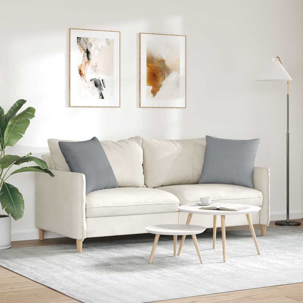 Sofapuder 2 pcs Lysegrå 50 x 50 cm Stof