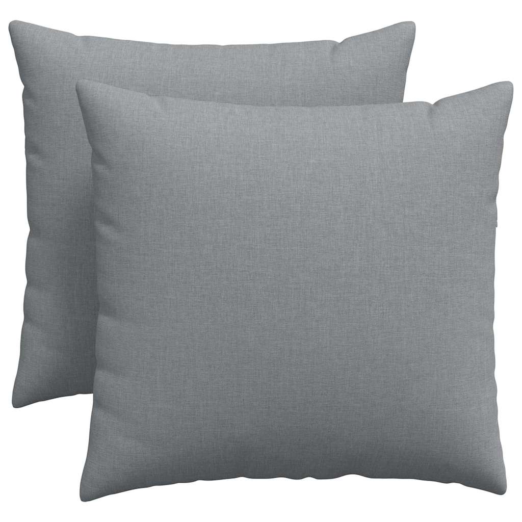 Sofapuder 2 pcs Lysegrå 50 x 50 cm Stof