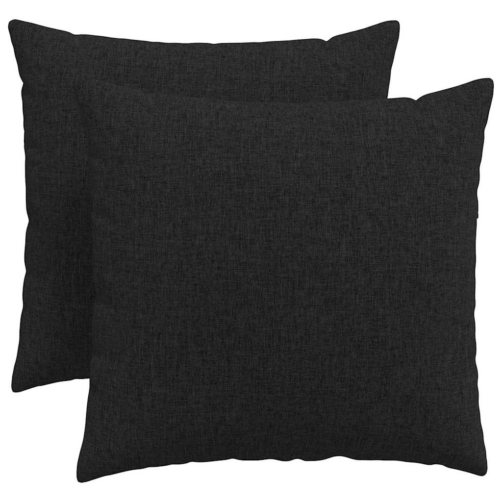 Sofapuder 2 pcs Sort 50 x 50 cm Stof