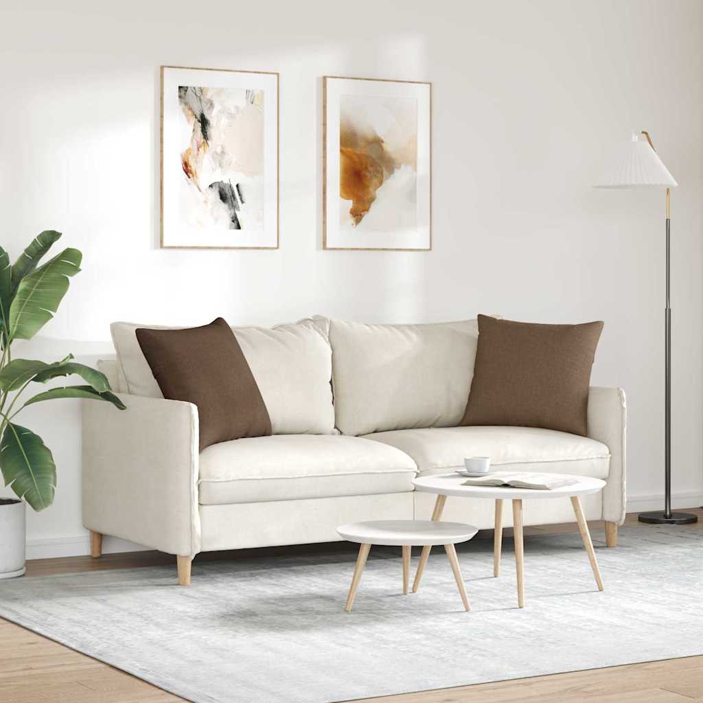 Sofapuder 2 pcs Brun 50 x 50 cm Stof