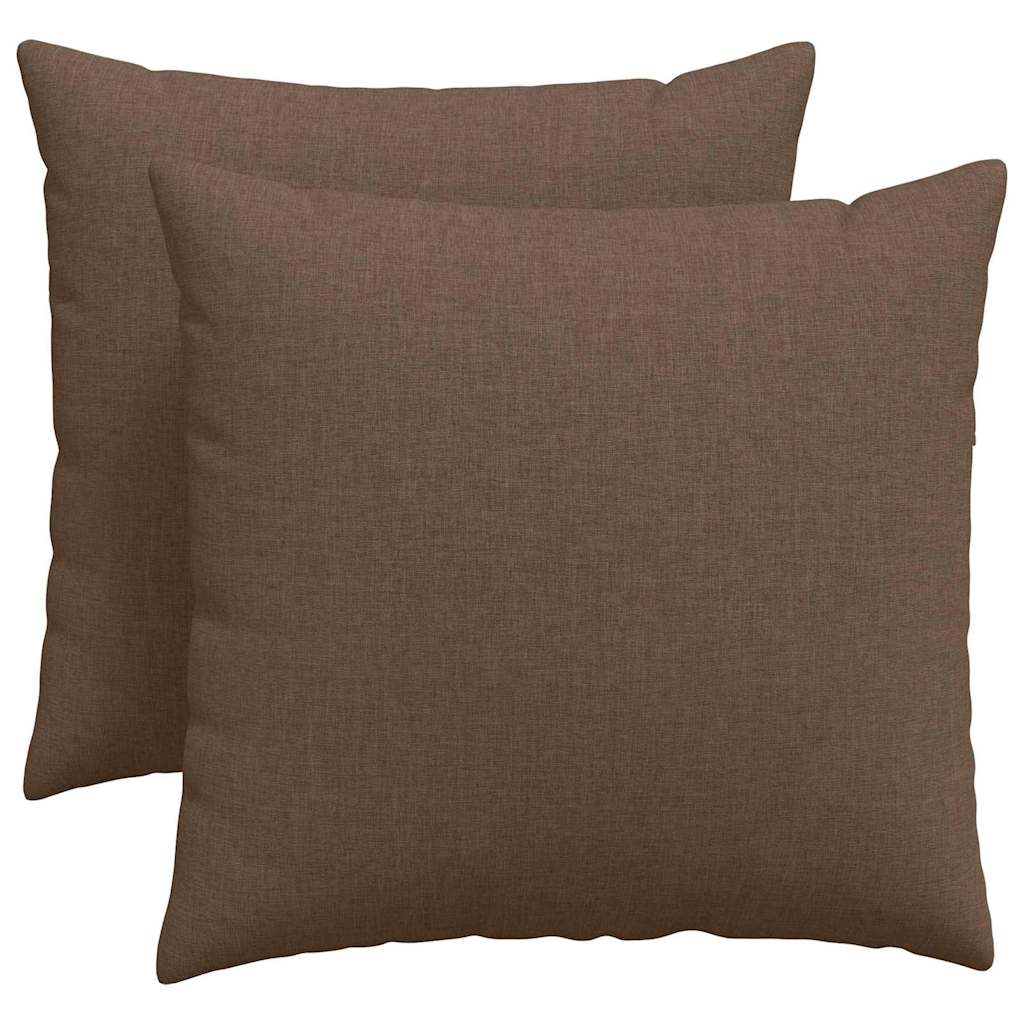 Sofapuder 2 pcs Brun 50 x 50 cm Stof