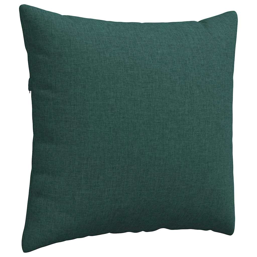 Sofapuder 2 pcs Mørkegrøn 50 x 50 cm Stof