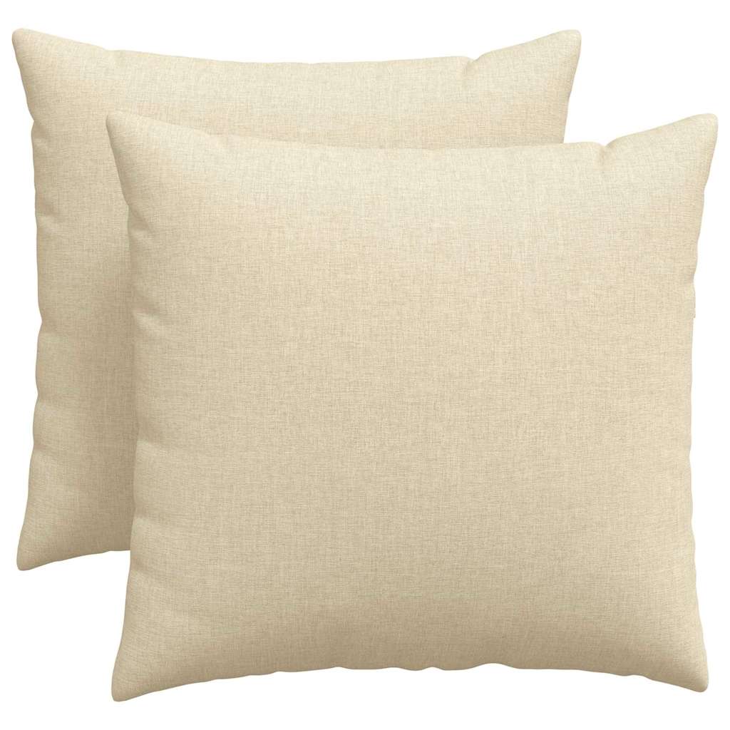 Sofapuder 2 pcs Creme 50 x 50 cm Stof