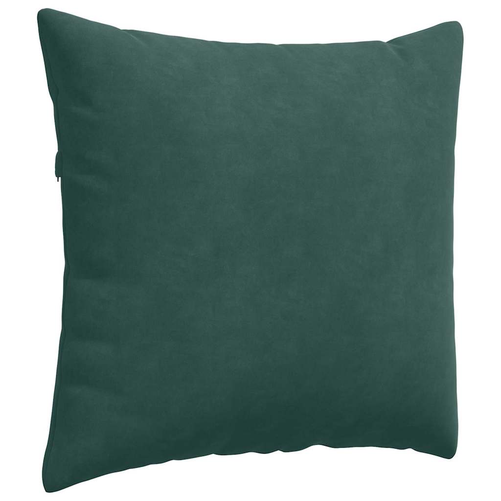 Sofapuder 2 pcs Mørkegrøn 50 x 50 cm Velourstof