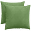 Sofapuder 2 pcs Lys grøn 50 x 50 cm Velourstof
